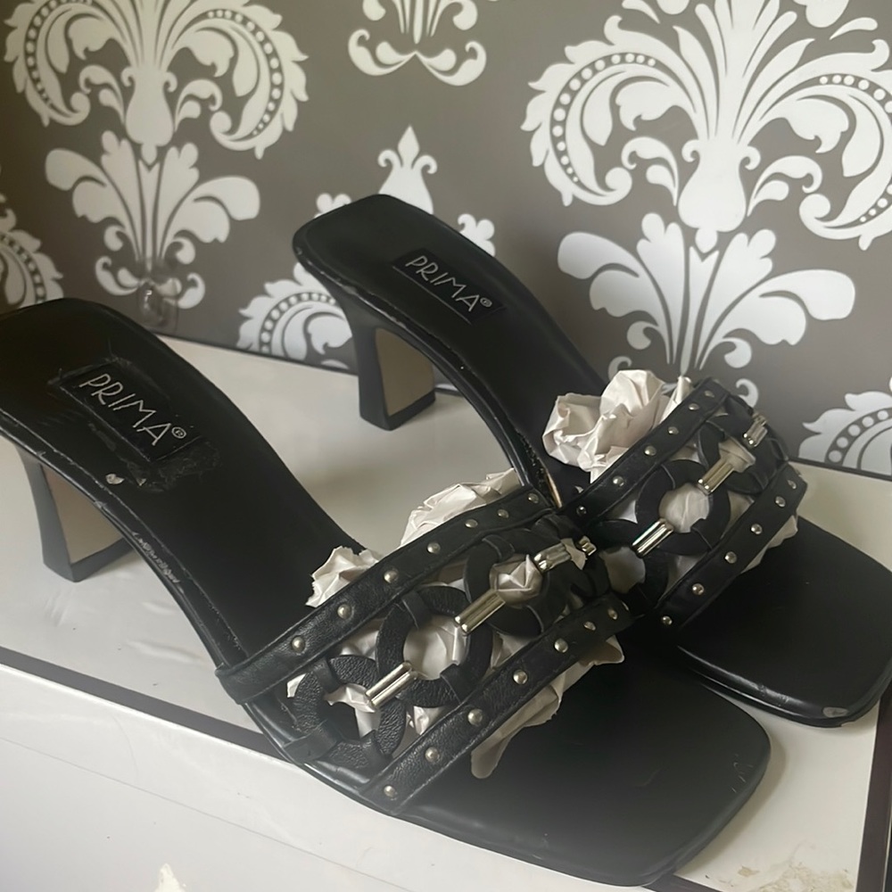 New Prima sandals.  Sexy.  Nice detailing with silver.